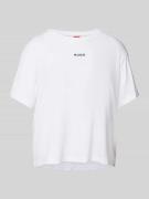 T-shirt met labelprint, model 'Clelia'