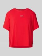 T-shirt met labelprint, model 'Clelia'