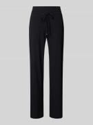 Straight fit stoffen broek met structuurmotief, model 'CANDICE'