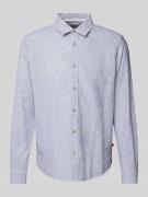 Regular fit vrijetijdsoverhemd van een mix van linnen en katoen