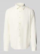 Regular fit linnen overhemd met sportmanchetten