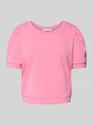 Sweatshirt in design met korte mouwen