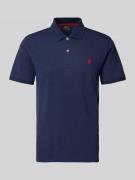 Tailored fit poloshirt met logostitching