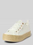 Lage sneaker met espadrille-detail van jute, model 'OLINDA'