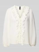 Regular fit blouse met ruches