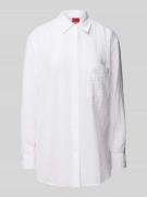 Regular fit overhemdblouse in kreuklook, model 'Elodina'