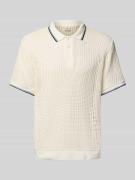 Poloshirt met structuurmotief, model 'BLUCOHEN'