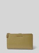 Portemonnee van leer met labeldetail, model 'JET SET'