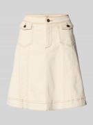 Jeansrok met klepzakken, model 'Colette'
