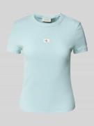 T-shirt met labeldetail