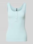 Slim fit tanktop van katoenmix, model 'KITTE'