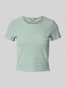 Slim fit T-shirt met viscose, model 'EMMA'
