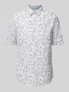 Regular fit vrijetijdsoverhemd van een mix van linnen en katoen