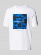 T-shirt met labelprint, model 'JEFF'