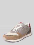 Sneakers van leer met labeldetail, model 'ELMORE'