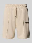 Sweatshorts met labeldetail, model 'KANE'