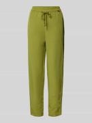 Tapered fit stoffen broek met tunnelkoord