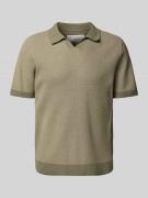 Regular fit poloshirt met V-hals, model 'CEASTON'