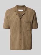 Relaxed fit vrijetijdsoverhemd met structuurmotief, model 'SARHYS'
