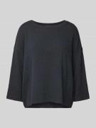 Shirt met lange mouwen en geribde ronde hals, model 'YRUKI'