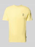 T-shirt met motief- en statementstitching, model 'JANUS'