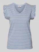 T-shirt met volantmouwen