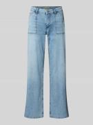 Wide leg jeans met siernaden