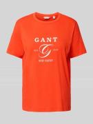 T-shirt met labelprint