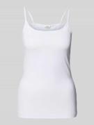 Slim fit top met bandjes van katoenmix