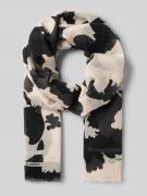 Sjaal met franjes in een all-over look