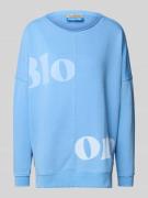 Sweatshirt met extra brede schouders en ronde hals