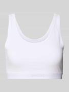 Bustier met elastische band en labeldetail