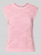 Regular fit gebreide top met ronde hals
