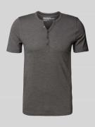 T-shirt met korte knoopsluiting