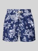 Regular fit zwembroek met labelprints, model 'TRAVELER'