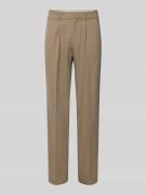 Loose fit stoffen broek met bandplooien model 'KARL'