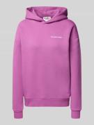 Relaxed fit hoodie met labeldetail