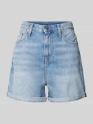 Relaxed fit korte jeans met labeldetail, model 'MOM'