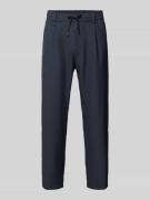 Relaxed fit bandplooibroek met elastische band