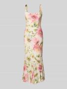 Maxi-jurk met vierkante hals, model 'FLEUR'
