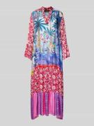 Tuniekjurk van viscose met V-hals