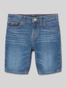 Korte jeans met logostitching, model 'SCANTON'