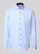 Regular fit zakelijk overhemd van katoen met kentkraag