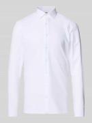 Slim fit zakelijk overhemd van twill met stretch