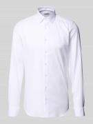 Slim fit zakelijk overhemd van twill met extra lange mouwen