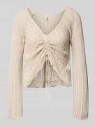 regular fit gebreide pullover met plooien, model 'NOLA'