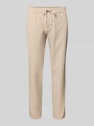 Relaxed fit stoffen broek met elastische band, model 'T_Flex'