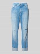 Korte jeans in used-look, model 'Darleen'