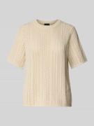 Regular fit gebreid T-shirt van puur katoen