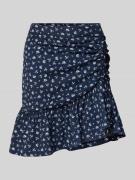 Uitlopende minirok met all-over motief, model 'HILLARY'